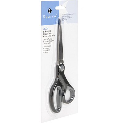 Sparco Straight Scissors w/Rubber Grip Handle (SPR25226)
