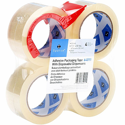 Sparco Heavy-duty Packaging Tape with Dispenser (SPR64011)