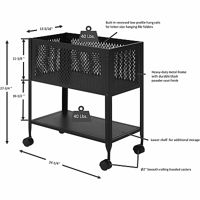Lorell Mesh Rolling File (LLR60175)