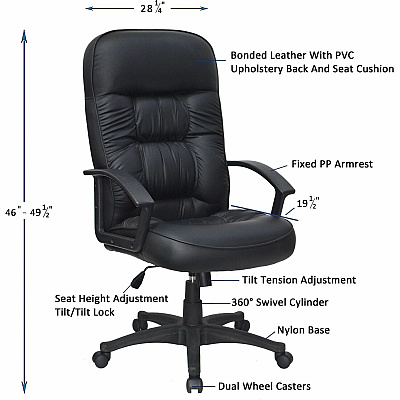 Lorell Tufted Executive High-Back Office Chair (LLR60116)