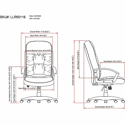 Lorell Tufted Executive High-Back Office Chair (LLR60116)