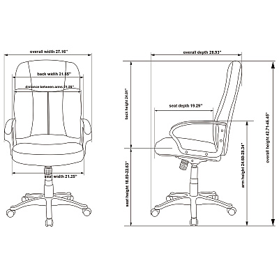 Lorell Chadwick Series Executive High-Back Chair (LLR60120)