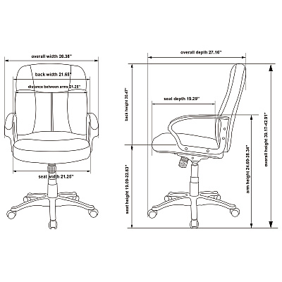 Lorell Chadwick Series Managerial Mid-Back Chair (LLR60121)