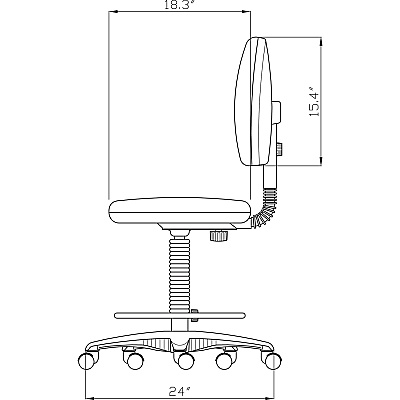 Lorell Millenia Series Adjustable Task Stool with Back (LLR80008)