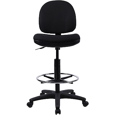 Lorell Millenia Series Adjustable Task Stool with Back (LLR80008)