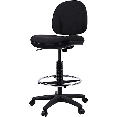 Lorell Millenia Series Adjustable Task Stool with Back (LLR80008)
