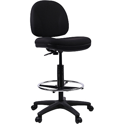 Lorell Millenia Series Adjustable Task Stool with Back (LLR80008)