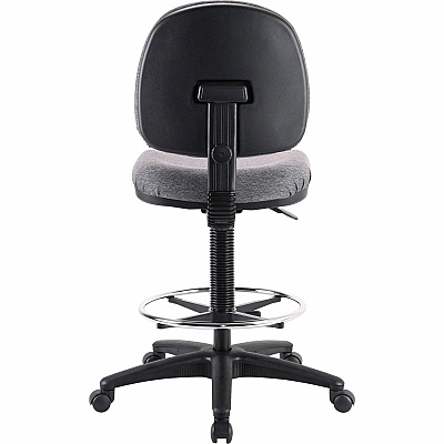 Lorell Millenia Series Adjustable Task Stool with Back (LLR80009)
