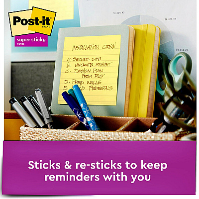 Post-it Super Sticky Lined Notes Cabinet Pack (MMM67512SSCP)