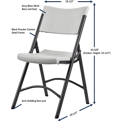 Lorell Heavy-duty Blow-Molded Folding Chairs (LLR62515)