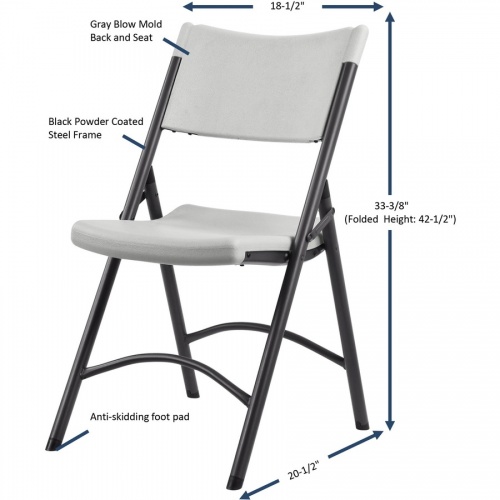 Lorell Heavy-duty Tubular Folding Chairs (62515)