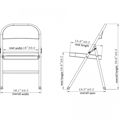 Lorell Steel Folding Chairs (62500)