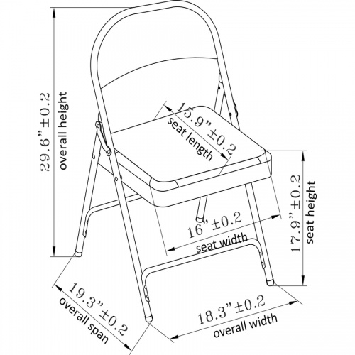 Lorell Steel Folding Chairs (62501)