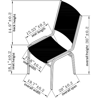 Lorell Padded Stacking Chairs (LLR62502)