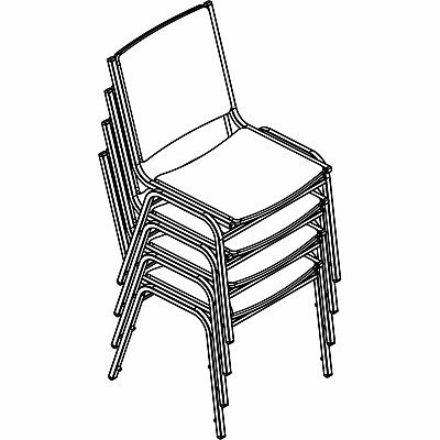 Lorell Padded Stacking Chairs (LLR62502)