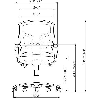 Lorell ErgoMesh Series Managerial Mesh Mid-Back Chair (LLR86201)