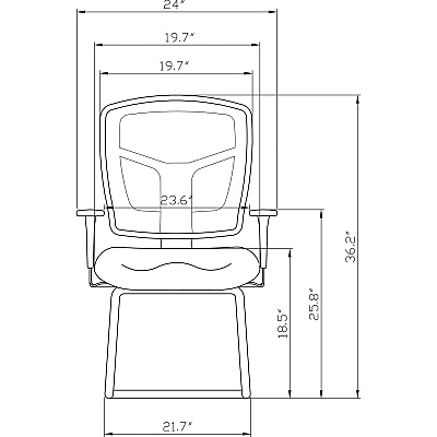 Lorell ErgoMesh Series Mesh Back Guest Chair with Arms (LLR86202)
