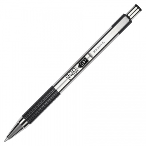 Zebra STEEL 3 Series G-301 Retractable Gel Pen (41311)