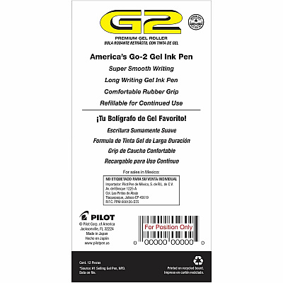 Pilot G2 Bold Point Retractable Gel Pens (PIL31256)