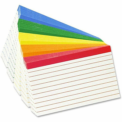 Oxford Color Coded Bar Ruling Index Cards (OXF04753)