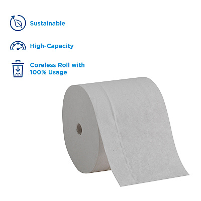 Compact Coreless Recycled Toilet Paper (GPC19375)