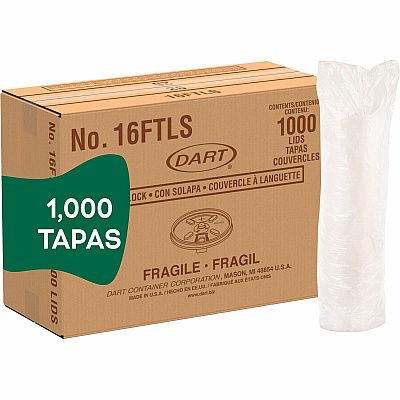 Dart Lift-n-lock Fold Tab Lids (DCC16FTLS)