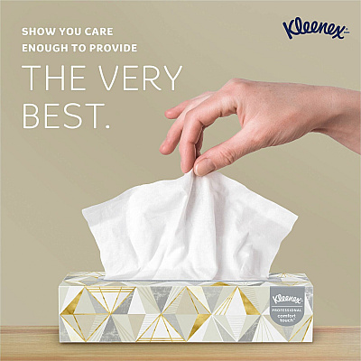 Kleenex Professional Facial Tissue for Business - Flat Box (KCC03076)
