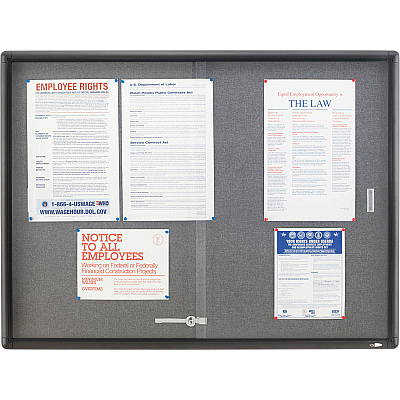 Quartet Enclosed Bulletin Board (QRT2364S)