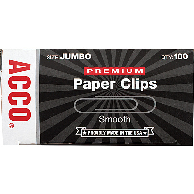 Wilson Jones Premium Jumbo Smooth Paper Clips (ACC72500)