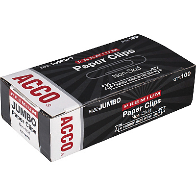 ACCO Premium Jumbo Non-Skid Paper Clips (ACC72510)