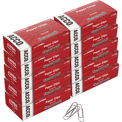 ACCO Economy Jumbo Smooth Paper Clips (ACC72580)