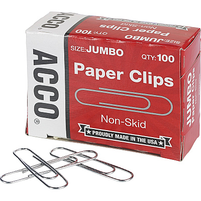 ACCO Economy Jumbo Non-Skid Paper Clips (ACC72585)