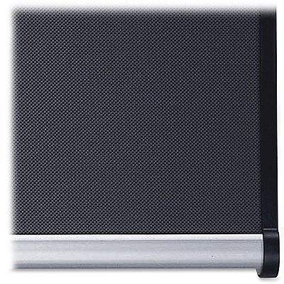 Quartet Prestige Diamond Mesh Fabric Bulletin Board, 3' x 2', Gray with Aluminum Frame (QRTB443A)