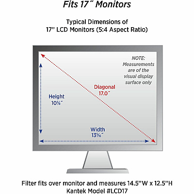 Kantek LCD Protect Anti-glare Filter Fits 17-18in Monitors (KTKLCD17)