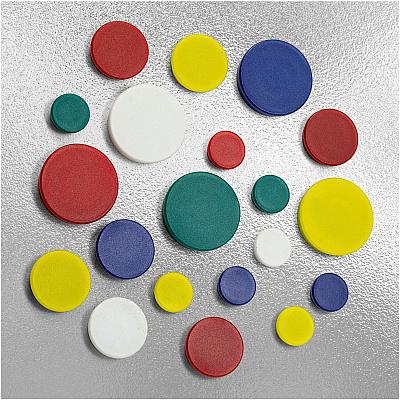 Officemate Heavy-Duty Assorted Magnets, 30/Tub (OIC92501)