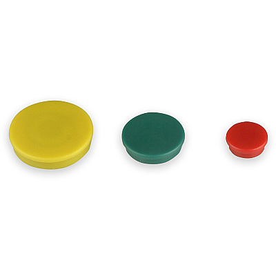 Officemate Heavy-Duty Assorted Magnets, 30/Tub (OIC92501)