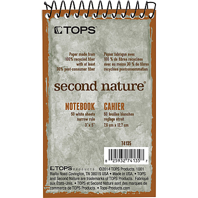 TOPS Second Nature Narrow Ruled Notebooks (TOP74135)