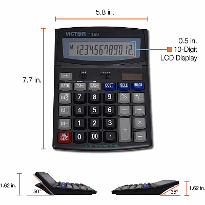 Victor 1190 Desktop Display Calculator