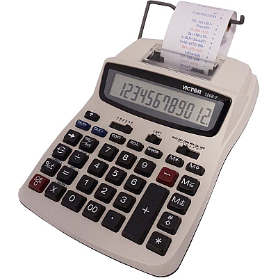 Victor 1208-2 12 Digit Compact Commercial Printing Calculator