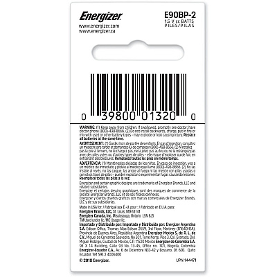 Energizer N Batteries, 2 Pack (EVEE90BP2)
