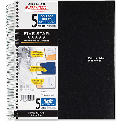 Mead Five-Star Wirebound 5-Subject Notebook (MEA06208)