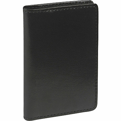 Samsill 81220 Regal Leather Business Card Holder, Case Holds 25 Business, Black (SAM81220)