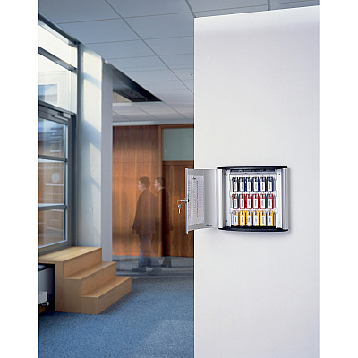 Durable Brushed Aluminum Keyed Lock 36-Key Cabinet (DBL195223)