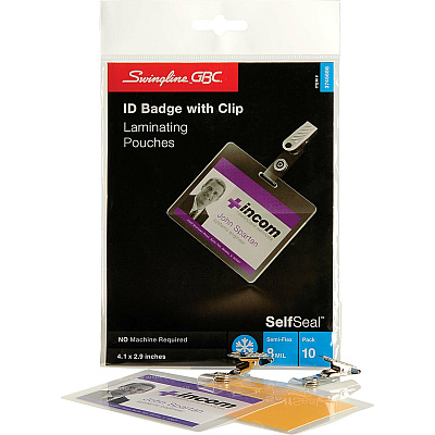 GBC Self-Sealing ID Badge Laminating Pouches (GBC3745686)