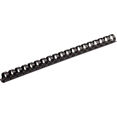 Fellowes Plastic Binding Combs - Black, 1/2" Diameter (FEL52326)