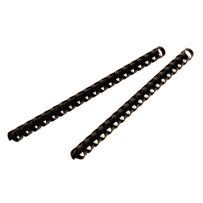 Fellowes Plastic Binding Combs - Black, 1/4" Diameter (52366)