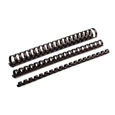 Fellowes Plastic Binding Combs - Black, 1/4" Diameter (52366)