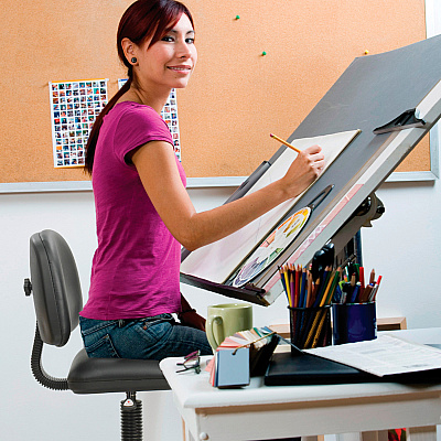 Safco Precision Extended Height Drafting Chair (SAF3406BL)