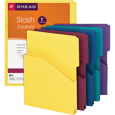 Smead 2/5 Tab Cut Letter Recycled File Pocket (SMD75445)