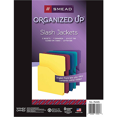 Smead 2/5 Tab Cut Letter Recycled File Pocket (SMD75445)